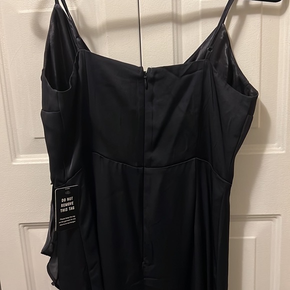 Satin faux wrap dress brand new - Picture 4 of 4